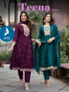 Teena By Kaya Vichitra Silk Surat Anarkali Kurtis Set Wholesale Market
